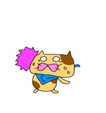 Funny  White cat (foreign country sticker #5091287