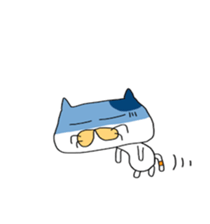 Funny  White cat (foreign country sticker #5091295