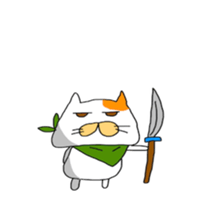 Funny  White cat (foreign country sticker #5091305