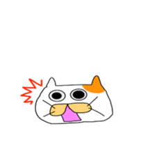 Funny  White cat (foreign country sticker #5091306