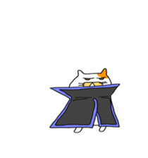 Funny  White cat (foreign country sticker #5091308