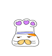 Funny  White cat (foreign country sticker #5091310