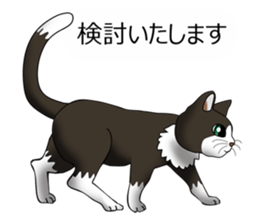 Behaved cat sticker #5091810