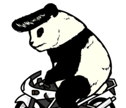 Rockabilly Panda sticker #5093153