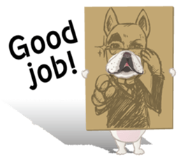 flat nose dog sticker #5094690