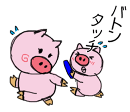 Painter of a pig sticker #5094911