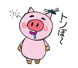 Painter of a pig sticker #5094914