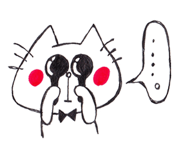 The cat drawn with 2 colors by monmobis. sticker #5095817