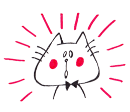 The cat drawn with 2 colors by monmobis. sticker #5095820