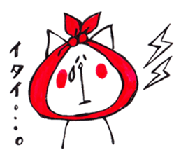 The cat drawn with 2 colors by monmobis. sticker #5095826