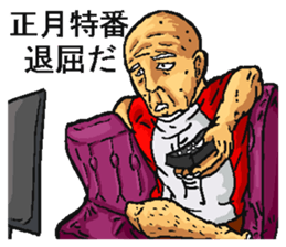 Happy new year old man. sticker #5097300