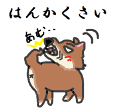 Shiba Inu and Corgi in Hokkaido sticker #5099852