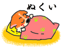 Shiba Inu and Corgi in Hokkaido sticker #5099865