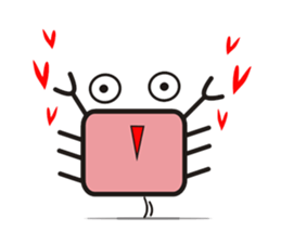 crab's name is YUJI KUBOTA. sticker #5101001