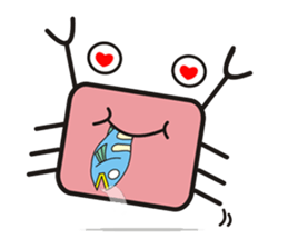 crab's name is YUJI KUBOTA. sticker #5101023