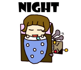 robot and girl sticker #5101041