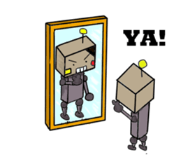 robot and girl sticker #5101048