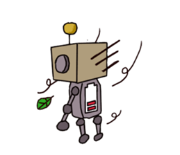 robot and girl sticker #5101057
