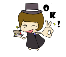 robot and girl sticker #5101068