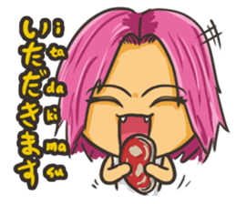 Vegetable boy and meat girl sticker #5101454