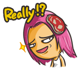 Vegetable boy and meat girl sticker #5101457
