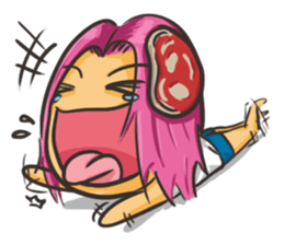 Vegetable boy and meat girl sticker #5101463