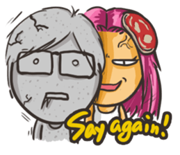 Vegetable boy and meat girl sticker #5101472