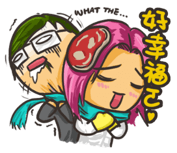 Vegetable boy and meat girl sticker #5101474