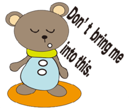 a cute cute bear. sticker #5101518