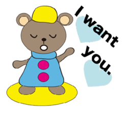 a cute cute bear. sticker #5101521