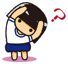 Japanese Gym Uniform Girl sticker #5101881