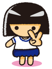 Japanese Gym Uniform Girl sticker #5101882