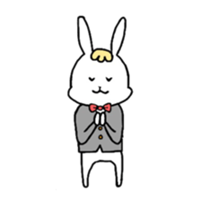Fashionable rabbit sticker #5102379