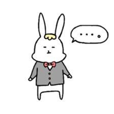 Fashionable rabbit sticker #5102384