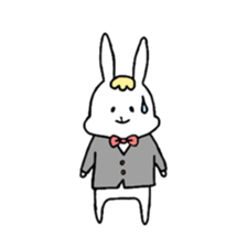 Fashionable rabbit sticker #5102386
