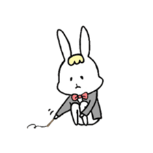 Fashionable rabbit sticker #5102393