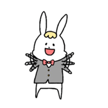 Fashionable rabbit sticker #5102394