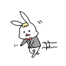 Fashionable rabbit sticker #5102396