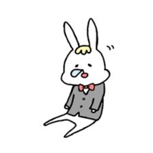 Fashionable rabbit sticker #5102397