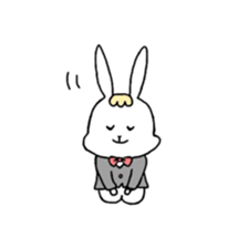 Fashionable rabbit sticker #5102399