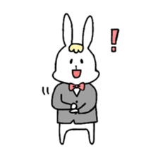 Fashionable rabbit sticker #5102402