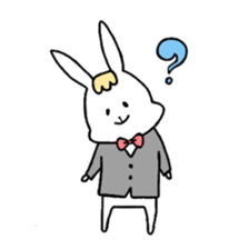 Fashionable rabbit sticker #5102403