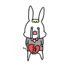 Fashionable rabbit sticker #5102406