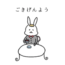 Fashionable rabbit sticker #5102410