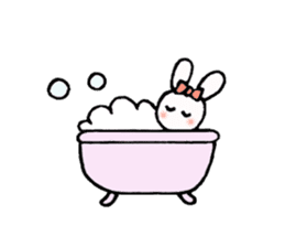 Rabbit and girls sticker #5102864