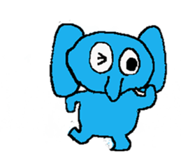 The elephant to be happy2 (World) sticker #5103272