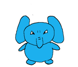 The elephant to be happy2 (World) sticker #5103276