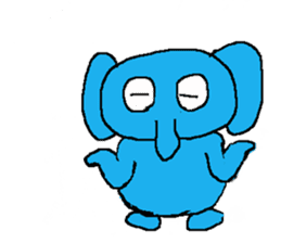 The elephant to be happy2 (World) sticker #5103280