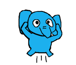 The elephant to be happy2 (World) sticker #5103281