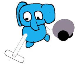 The elephant to be happy2 (World) sticker #5103301